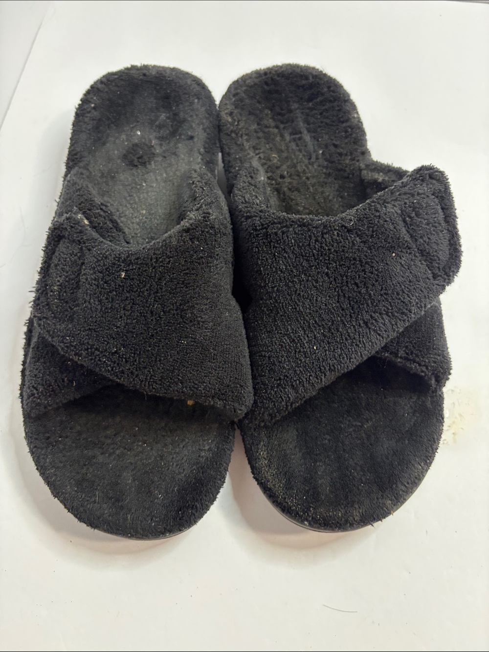 Vionic Relax II Slippers, Black Shearling Color, Sz 9 VGUC